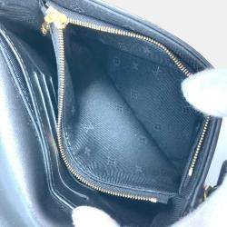 Pre Owned Louis Vuitton Monogram Bubblegram Black Leather Wallet-On-Strap