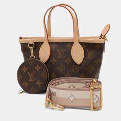 Pre Owned Louis Vuitton Neverfull BB Brown Monogram Coated Canvas Tote Bag
