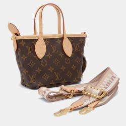 Pre Owned Louis Vuitton Neverfull BB Brown Monogram Coated Canvas Tote Bag