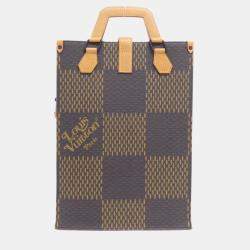 Pre Owned Louis Vuitton Damier Giant Mini Brown Coated Canvas Tote Bag