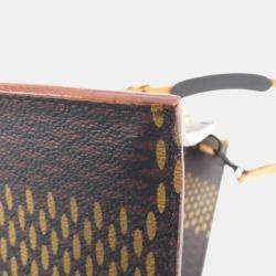 Pre Owned Louis Vuitton Damier Giant Mini Brown Coated Canvas Tote Bag