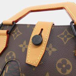 Pre Owned Louis Vuitton Damier Giant Mini Brown Coated Canvas Tote Bag