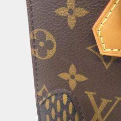 Pre Owned Louis Vuitton Damier Giant Mini Brown Coated Canvas Tote Bag