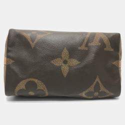 Pre Owned Louis Vuitton Speedy Bandouliere 30 Brown Monogram Giant Coated Canvas Boston Bag