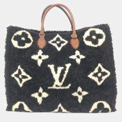 Pre Owned Louis Vuitton OnTheGo GM Brown Monogram Teddy Fur Tote Bag