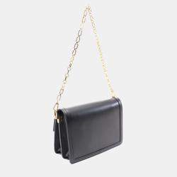 Pre Owned Louis Vuitton Dauphine MM Noir Leather Shoulder Bag