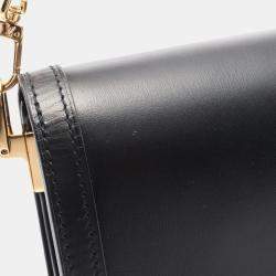 Pre Owned Louis Vuitton Dauphine MM Noir Leather Shoulder Bag