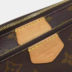Pre Owned Louis Vuitton Multi Pochette Accessoires Brown Monogram Coated Canvas Shoulder Bag