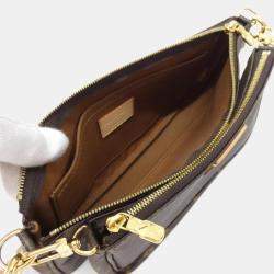 Pre Owned Louis Vuitton Multi Pochette Accessoires Brown Monogram Coated Canvas Shoulder Bag