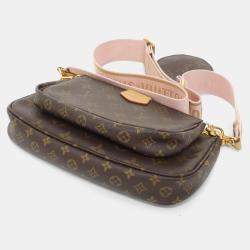 Pre Owned Louis Vuitton Multi Pochette Accessoires Brown Monogram Coated Canvas Shoulder Bag