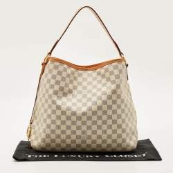 Pre Owned Louis Vuitton Damier Azur Canvas Delightful MM Bag