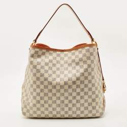 Pre Owned Louis Vuitton Damier Azur Canvas Delightful MM Bag