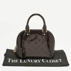 Pre Owned Louis Vuitton Amarante Monogram Vernis Alma BB Bag