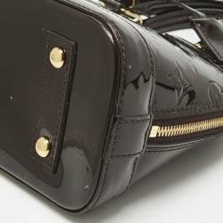 Pre Owned Louis Vuitton Amarante Monogram Vernis Alma BB Bag