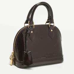 Pre Owned Louis Vuitton Amarante Monogram Vernis Alma BB Bag