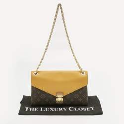 Pre Owned Louis Vuitton Safran Monogram Canvas Pallas Chain Bag