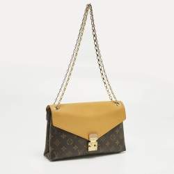 Pre Owned Louis Vuitton Safran Monogram Canvas Pallas Chain Bag