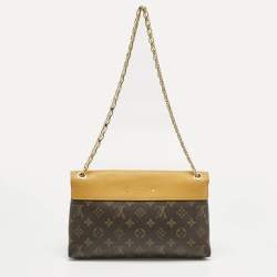 Pre Owned Louis Vuitton Safran Monogram Canvas Pallas Chain Bag