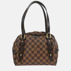 Pre Owned Louis Vuitton Brown Damier Rivington PM Shoulder Bag