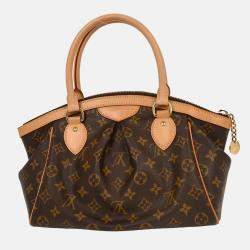 Pre Owned Louis Vuitton Monogram Tivoli PM Brown Coated Canvas Shoulder Bag