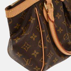 Pre Owned Louis Vuitton Monogram Tivoli PM Brown Coated Canvas Shoulder Bag