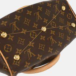 Pre Owned Louis Vuitton Monogram Tivoli PM Brown Coated Canvas Shoulder Bag