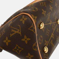 Pre Owned Louis Vuitton Monogram Tivoli PM Brown Coated Canvas Shoulder Bag