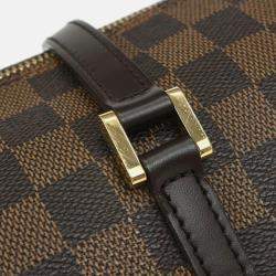 Pre Owned Louis Vuitton Papillon 30 Damier Ebene Coated Canvas Boston Bag