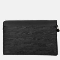 Pre Owned Louis Vuitton Thames Epi Pochette Black Leather Clutch Bag