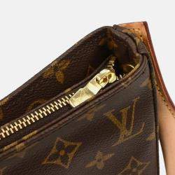 Pre Owned Louis Vuitton Monogram Looping GM Brown Coated Canvas Shoulder Bag