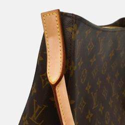 Pre Owned Louis Vuitton Monogram Looping GM Brown Coated Canvas Shoulder Bag