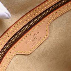 Pre Owned Louis Vuitton Monogram Looping GM Brown Coated Canvas Shoulder Bag