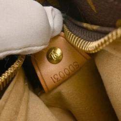 Pre Owned Louis Vuitton Monogram Looping GM Brown Coated Canvas Shoulder Bag