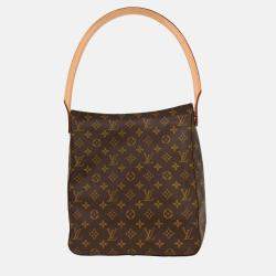 Pre Owned Louis Vuitton Monogram Looping GM Brown Coated Canvas Shoulder Bag