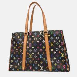 Pre Owned Louis Vuitton Black Monogram Multicolor Aurelia GM Tote Bag