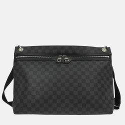 Pre Owned Louis Vuitton Hunter Damier Graphite Canvas Shoulder Bag