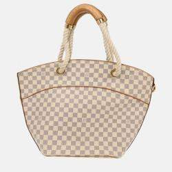 Pre Owned Louis Vuitton Damier Azur Pampelonne GM Tote Handbag