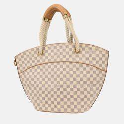 Pre Owned Louis Vuitton Damier Azur Pampelonne GM Tote Handbag
