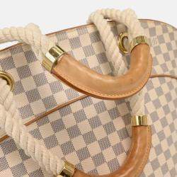 Pre Owned Louis Vuitton Damier Azur Pampelonne GM Tote Handbag