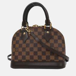 Pre Owned Louis Vuitton Alma BB Brown Damier Canvas Handbag
