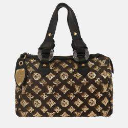 Pre Owned Louis Vuitton Speedy 30 Gold Sequin Monogram Eclipse Handbag