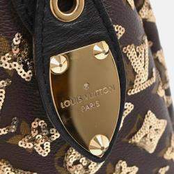 Pre Owned Louis Vuitton Speedy 30 Gold Sequin Monogram Eclipse Handbag