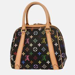 Pre Owned Louis Vuitton Priscilla Black Monogram Multicolor Handbag
