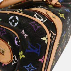 Pre Owned Louis Vuitton Priscilla Black Monogram Multicolor Handbag