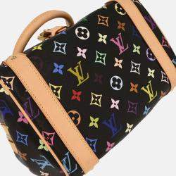 Pre Owned Louis Vuitton Priscilla Black Monogram Multicolor Handbag