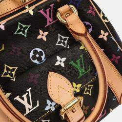 Pre Owned Louis Vuitton Priscilla Black Monogram Multicolor Handbag