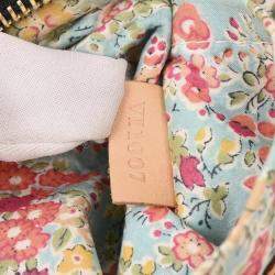 Pre Owned Louis Vuitton Pouchy Black Monogram Denim Patchwork Handbag