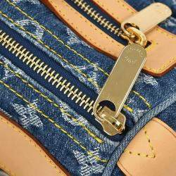 Pre Owned Louis Vuitton Neo Speedy Blue Monogram Denim Handbag