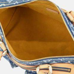 Pre Owned Louis Vuitton Neo Speedy Blue Monogram Denim Handbag