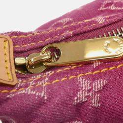 Pre Owned Louis Vuitton Baggy PM Pink Monogram Denim Shoulder Bag
